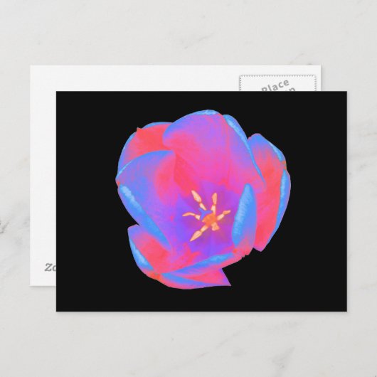 Fluorescent Tulp Briefkaart (Voorkant / Achterkant)