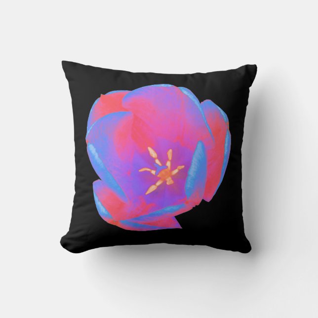 Fluorescent Tulp Pillow Kussen (Voorkant)