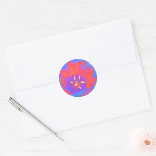 Fluorescent Tulp Sticker (Envelop)