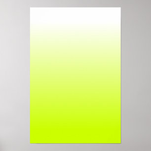 Fluorescent Yellow Gradient Poster