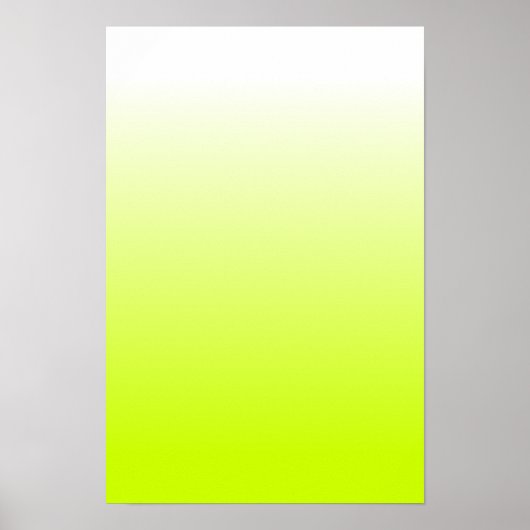 Fluorescent Yellow Gradient Poster (Voorkant)