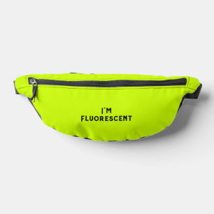 Fluorescent Yellow "Ik ben "Fluorescent" Festival Heuptasje