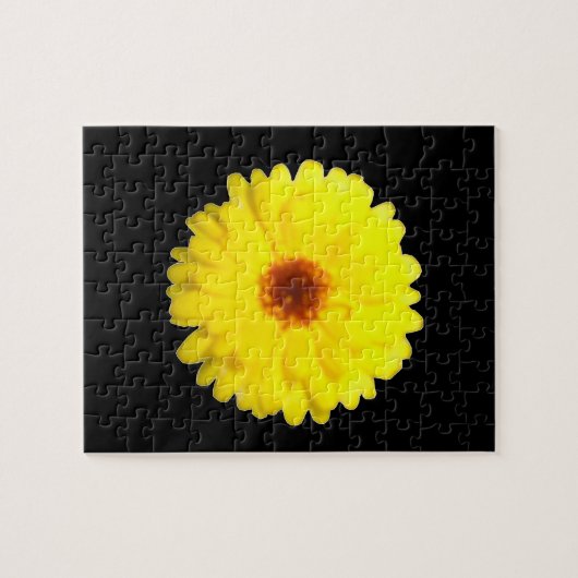 Fluorescent Yellow Marigold Puzzle Legpuzzel (Horizontaal)
