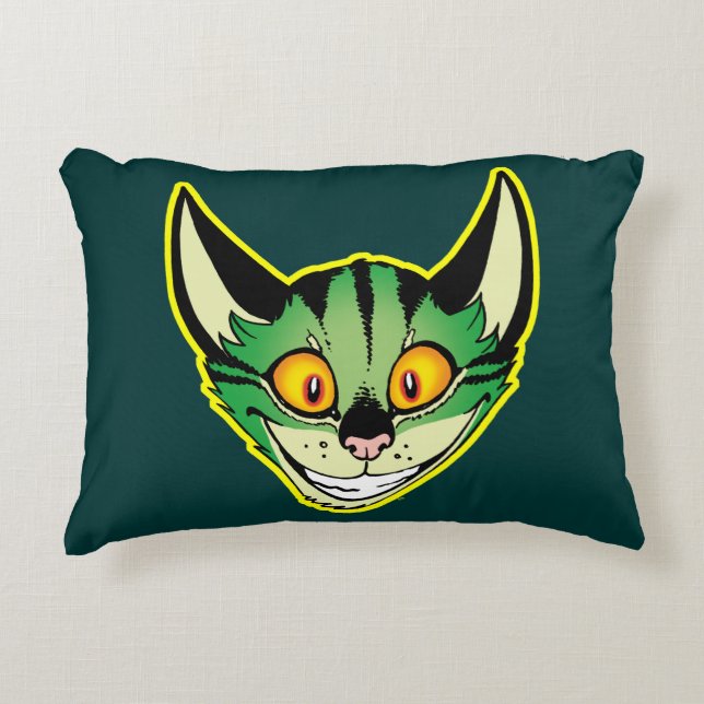 Fluorescente Cartoon Cat Accent Pillow Accent Kussen (Voorkant)