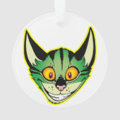 Fluorescente Cartoon Cat AcrylOrnament Ornament (achterkant)