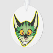 Fluorescente Cartoon Cat AcrylOrnament Ornament (voorkant)