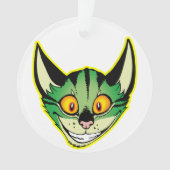 Fluorescente Cartoon Cat AcrylOrnament Ornament (voorkant)