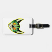 Fluorescente Cartoon Cat Bagagelabel (Voorkant horizontaal)