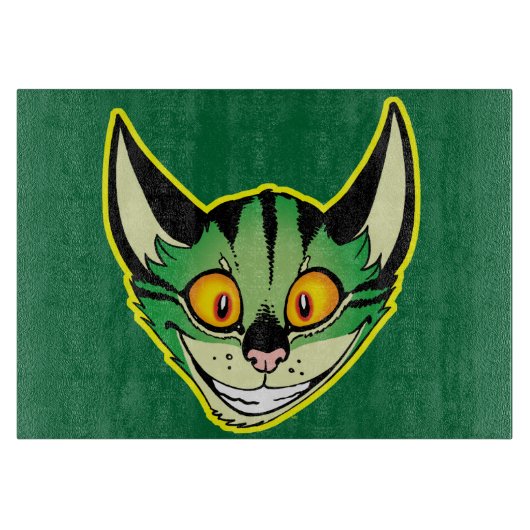 Fluorescente Cartoon Cat Cutting Board Snijplank (Voorkant)