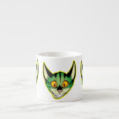 Fluorescente Cartoon Cat Espresso Mok (Voorkant)