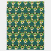 Fluorescente Cartoon Cat Fleece (Voorkant)