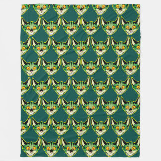Fluorescente Cartoon Cat Fleece Deken