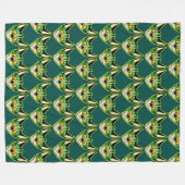 Fluorescente Cartoon Cat Fleece Deken (Voorkant (Horizontaal))