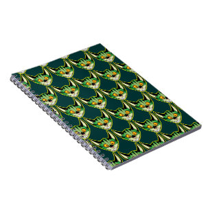 Fluorescente Cartoon Cat Notitieboek