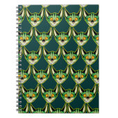 Fluorescente Cartoon Cat Notitieboek (Voorkant)