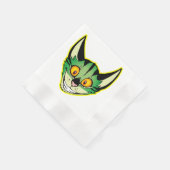 Fluorescente Cartoon Cat Paper Napkins Servetten (Hoek)