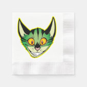 Fluorescente Cartoon Cat Paper Napkins Servetten (Voorkant)