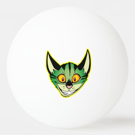 Fluorescente Cartoon Cat Ping Pong Ball (Voorkant)