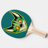 Fluorescente Cartoon Cat Ping Pong Paddle Tafeltennisbatje (Zijkant)