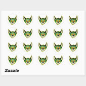 Fluorescente Cartoon Cat Sticker (Vel)