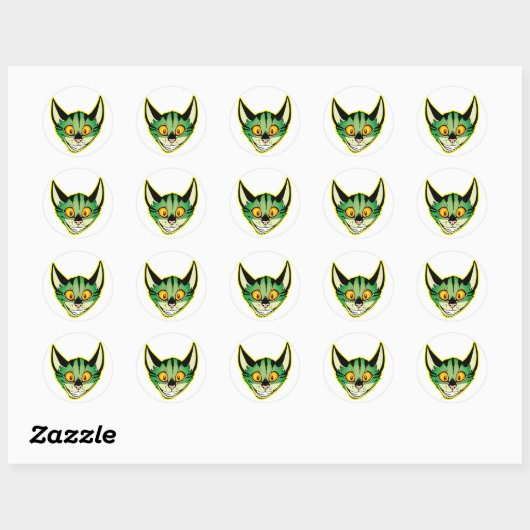 Fluorescente Cartoon Cat Sticker (Vel)
