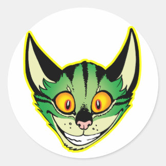 Fluorescente Cartoon Cat Sticker