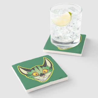 Fluorescente Cartoon Cat Stone Onderzetter