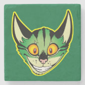 Fluorescente Cartoon Cat Stone Onderzetter (Voorkant)
