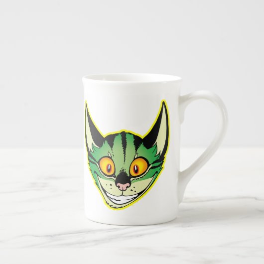 Fluorescente Cartoon Kat Bone China Mok (Rechts)