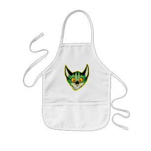 Fluorescente Cartoon Kat Kinderen Schort