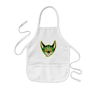 Fluorescente Cartoon Kat Kinderen Schort