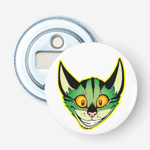 Fluorescente Cartoon Kat Knop Fles Open Button Flesopener