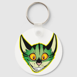 Fluorescente Cartoon Kat Sleutelhanger