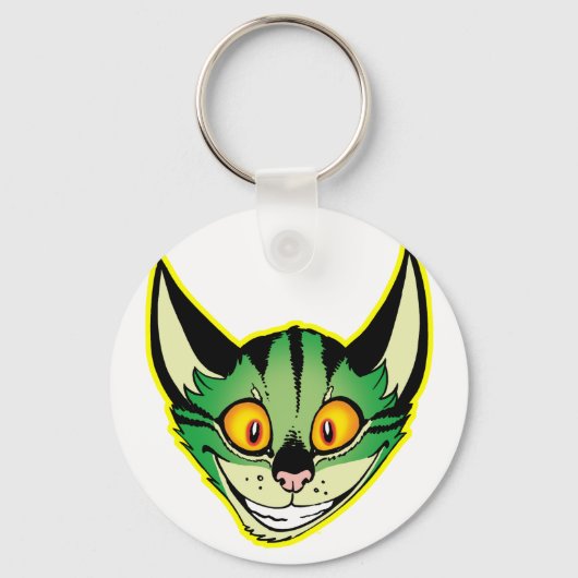 Fluorescente Cartoon Kat Sleutelhanger (Voorkant)