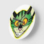 Fluorescente Cartoon kat-wandklok Ronde Klok (Hoek)
