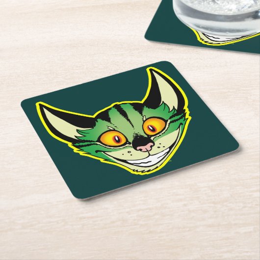 Fluorescente Cartoon — Onderzetters van katapier (Schuin)