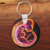 Fluorescente embryo's die in het donker gloeien sleutelhanger (Achterkant)