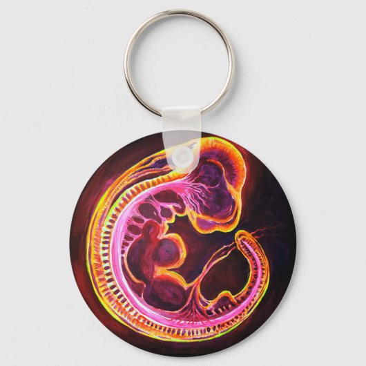 Fluorescente embryo's die in het donker gloeien sleutelhanger (Achterkant)