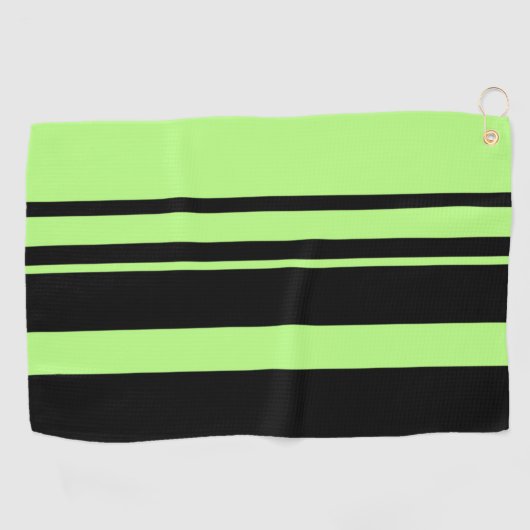 Fluorescente groene neonstrepen horizontaal golfhanddoek (Horizontaal)