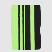 Fluorescente groene neonstrepen horizontaal golfhanddoek (Voorkant)