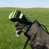 Fluorescente groene neonstrepen horizontaal golfheadcover (Insitu)