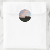 Fluorescente Hemel Ronde Sticker (Tas)