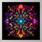 Fluorescente multicolor tribal netwerk print (Voorkant)