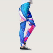 Fluorescente tropische palmbladeren leggings (Rechts)