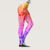 Fluorescente tropische palmbladeren leggings (Rechts)