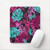 Fluorescente tropische palmbladeren muismat (Met muis)