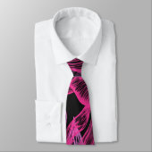 Fluorescente tropische palmbladeren stropdas (Gebonden)