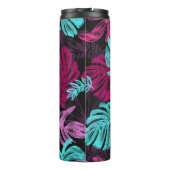 Fluorescente tropische palmbladeren thermosbeker (Achterkant)