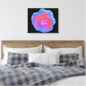 Fluorescente Tulp Canvasprint Canvas Afdruk (Insitu (Slaapkamer))