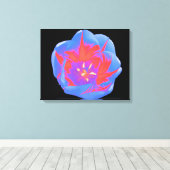 Fluorescente Tulp Canvasprint Canvas Afdruk (Insitu (Houten vloer))